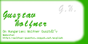 gusztav wolfner business card